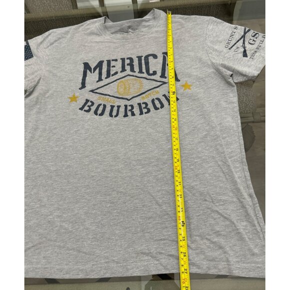 Grunt Style Merica Bourbon Graphic T-Shirt Gray Short Sleeve Crew Neck Mens L - Picture 6 of 6
